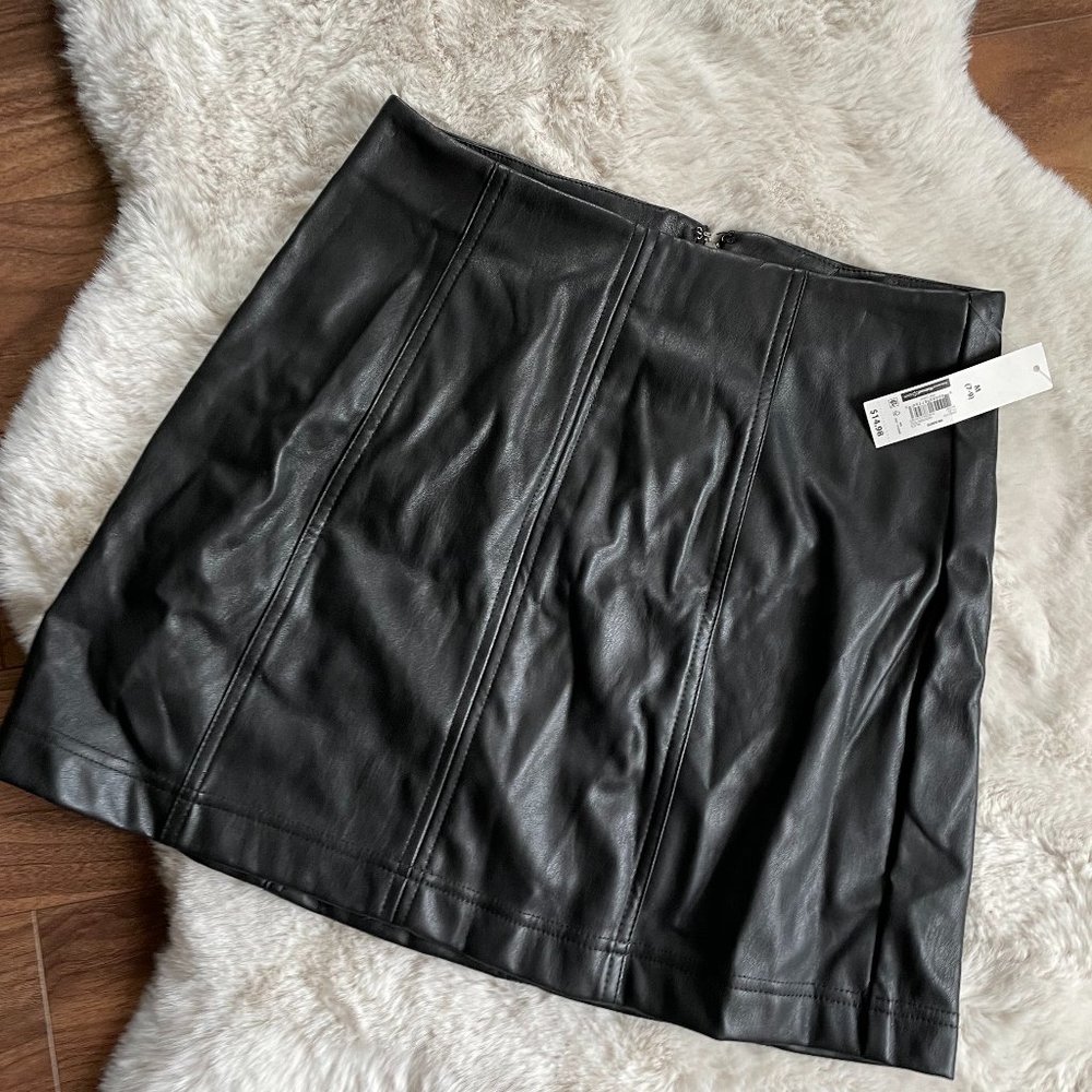 No Boundaries Black Vegan Leather Pleather Skirt